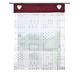 Home Fashion Plisseerollo Bedruckt, Polyester, Bordeaux, 140 x 95 cm