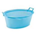 Plastime Oval Waschbecken, Blau, 35 l