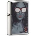 Zippo Playboy with Bunny Benzinfeuerzeug, Messing, Edelstahloptik, 1 x 6 x 6 cm,