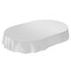 ANRO Tischdecke Retro Uni Trend, Wachstuch, Grau, Oval 140 x 180 cm