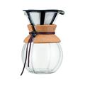 Bodum Pour Over Kaffeebereiter mit permanentfilter, Glas, Beige, 18 x 18 x 24 cm