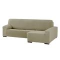 Eysa Cora Bielastisch Sofa Überwurf Chaise Longue Rechts, Frontalsicht, Farbe 11-Leinen, Polyester-Baumwolle, Beige, 39 x 35 x 19 cm