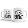 Gift Original Mr & Mrs cunty Valentinstag Hochzeit Jahrestag Keramik Neuheit Kaffee Tassen