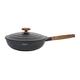 Oroley Nature Wok mit Deckel, Gusseisen, Schwarz, 30 cm