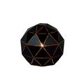 interfan Desktop Lampe Tropfenform, Struktur Dreiecke E27, schwarz und gold