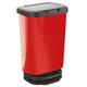 M-Home pls8160 Pedal Bin, Kunststoff, Kunststoff, Metallic-Rot, 39 x 29 x 63,5 cm