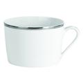 Degrenne 203373 Galon Platine 6 Tassen für Tee, Limoges-Porzellan, weiß, 21,7 x 14,7 x 14,7 cm