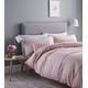 Catherine Lansfield Bettwäsche-Set, Bommel, einfache Pflege, Polyester-Baumwolle, Blush, Super-King Duvet Set