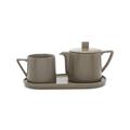 Bredemeijer Tea-for-one Set Lund, grau, Keramik, 14 x 30 x 11.9 cm