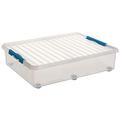 Sunware Q-Line Roller Box, Transparent Blau, 60 Liter