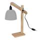 Tosel 90310 Lampe Büro 1 Licht, Holz, E14, 40 W, grau, 27 x 50 cm