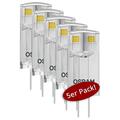 Osram LED Base Pin G4 12 V / Lampe, G4, 1, 80 W, 20-W-Ersatz - für, klar, Warm White, 2700 K, 5 - er-Pack