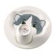 Villeroy & Boch Animal Friends Tafelservice für Kinder mit Katzen-Motiv, 2-teilig, Premium Porzellan, Weiß/Grau