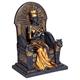 Design Toscano Königin Nofretete, Herrscherin über Ägypten Statue, Polyresin, zweifarbig Schwarz & Gold, 20.5 cm