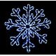 GIOCOPLAST Natale Schneeflocke mit Weiß LED Röhre 73 cm, mehrfarbig