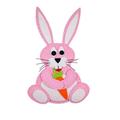 athpress DIY Filz Nähset, Hase, pink, One Size