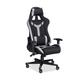 Relaxdays Gaming Stuhl XR10, Schreibtischstuhl f. Gamer, Profi PC Gaming Chair bis 120 kg, Racing Design, schwarz-grau