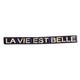 Vaessen Creative La Vie Est Belle, Lederband, Dunkelblau/Gold, One Size