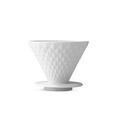 Beem Pour Over Kaffeefilter mit Standfuß-4 Tassen | Classic Selection | Porzellan | Handfilter mit Diamantoptik | Inklusive 10x Papierfilter Größe 2 | Spülmaschinengeeignet, Porzelan