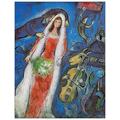 Artopweb TW19177 Chagall - La Mariee, 1950 Dekorative Paneele, Multifarbiert, 53x68 Cm