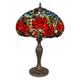 World Art TW60495 Blumen Tischlampe glas im tiffany-stil handwerk, 60x37x37 Cm