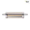 SLV LED, QT-DE12, R7s 118mm, 3000K, 14° Leuchtmittel, Kunststoff, W, grau