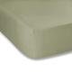 Bianca Plain Dyed Percale Spannbettlaken für Betten 160 cm, 100% Baumwolle, Military Green, 160 x 200 cm