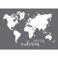 Rayher 45106000 Schablone World map A3, 1 Schablone + 1 Rakel, SB-Btl