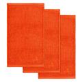 3er Set möve Superwuschel Gästetuch 30 x 50 cm aus 100% Baumwolle, red orange
