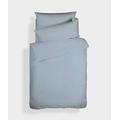 Bianca Plain Dyed Percale Bettwäsche für Betten mit 90 cm, 100% Baumwolle, Blau, 155 x 280 + 50 x 110 cm, 2 Stück