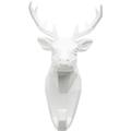 Kare Design Wandgarderobe Deer White, Wandhaken, Garderobenhaken, Kleiderhaken, Garderobenleiste, Wandgarderoben Weiß, (H/B/T) 24x14x12cm