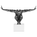 World Art TW60342 Harz-Skulptur Kleine Bilanz Moderne Harz Skulptur Statue mit Marmor Basis, Harz, 31.5x44x21 Cm