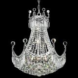 Corona 20" Wide Chrome and Clear Crystal 2-Tier Chandelier