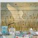 East Urban Home Snowy Egret in Flight vII - Farmhouse Print on Natural Pine Wood in Brown/Green | 12 H x 20 W x 1 D in | Wayfair