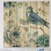 East Urban Home Indigold Watercolor Lovely bird II - Farmhouse Print on Natural Pine Wood in Blue/Brown | 16 H x 16 W x 0.78 D in | Wayfair