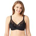 Wacoal Women's Feather Embroidery Underwire Bra, Black, 36D