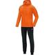 JAKO Damen Trainingsanzug Polyester Classico mit Kapuze, neonorange, 38, M9450