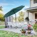 Pure Garden 10' Patio Market Umbrella w/ Lights - Outdoor Solar LEDs - UV Protection LED Umbrella Metal in Green | 96 H in | Wayfair M150351