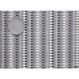 Chilewich Easy Care Heddle Placemat Vinyl in Gray/Black | 19 W in | Wayfair 100525-003