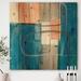 East Urban Home Modern Simply Blue - Mid-Century Modern Print on Natural Pine Wood in Gray | 46 H x 46 W x 0.78 D in | Wayfair