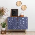 East Urban Home Emanuela Carratoni Stardust 2 Door Credenza Cabinet Wood in Blue | 38 H x 38 W x 20 D in | Wayfair A938FDEF645041619A3F7F9BB4D427D3