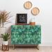 East Urban Home Schatzi Brown Goddess Palm Emerald 2 Door Credenza Cabinet Wood in Black/Brown/Green | 30 H x 35.5 W x 17.5 D in | Wayfair