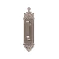 BRASS Accents Gothic Pull Plate w/ Traditional Pull in Gray | 16 H x 3.38 W x 2.13 D in | Wayfair A04-P5601-TRD-619