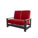 Telescope Casual Leeward Deep Loveseat w/ Cushions Plastic in Red/Gray/Black | 39 H x 56.5 W x 35 D in | Outdoor Furniture | Wayfair 864T01A01