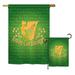 Breeze Decor 2 Piece Erin Go Bragh Spring St. Patrick 2-Sided Polyester 40 x 28 in. Flag Set in Green | 40 H x 28 W in | Wayfair