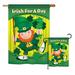 Breeze Decor Irish for a Day Spring St. Patrick 2-Sided Polyester 40 x 28 in. Flag Set in Green/Yellow | 40 H x 28 W in | Wayfair