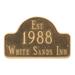 Montague Metal Products Inc. Historical 3-Line Wall Address Plaque Metal in White/Black | 10 H x 15.75 W x 0.25 D in | Wayfair PCS-0030S2-W-BW