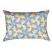 Latitude Run® Avicia Outdoor Lumbar Pillow Polyester/Polyfill blend in Gray/Blue/Yellow | 14 H x 20 W x 3 D in | Wayfair