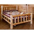 Loon Peak® Trumbull Rustic White Cedar Log Double Side Rail Standard Bed Wood in Brown | 52 H x 85 W in | Wayfair EDDC7D4415F04D43A94A38DAD0D4D4F4