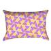 Latitude Run® Avicia Outdoor Lumbar Pillow Polyester/Polyfill blend in Red/Yellow/Indigo | 14 H x 20 W x 3 D in | Wayfair